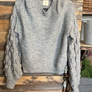 Heritage Gray Textured Women's Sweater